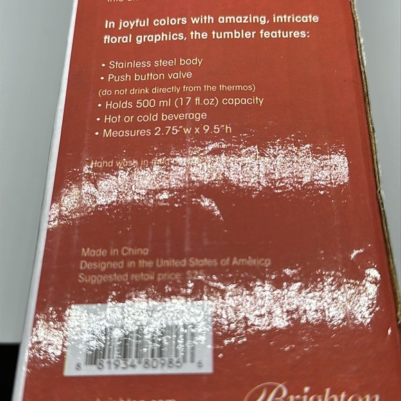 Collectible Rare Brighton “Bev to Go” NIB 17 Fl oz Hot or Cold - Picture 5 of 7